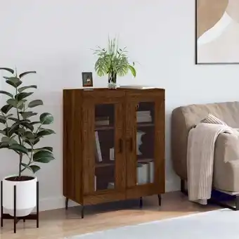 ManoMano Sideboard 69,5x34x90 cm - Kommode für Wohnzimmer - Schrank Anrichte Braun Eichen-Optik Holzwerkstoff -FV67825 - Braun Angebot