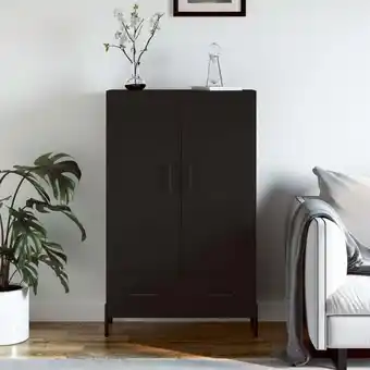 ManoMano Highboard,Sideboard,Kommode fuer Wohnzimmer, Küche Schwarz 69,5x31x115 cm Holzwerkstoff XUBT82779 Bonnevie Angebot