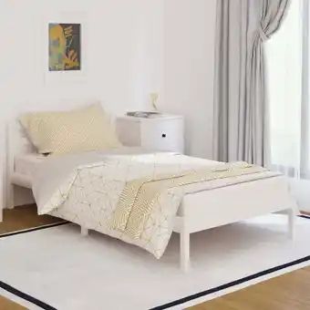 ManoMano Maisonchic - Massivholzbett, Einzelbett, Bettrahmen, Schlafzimmerbett Kiefer 100x200 cm Weiß LLLA403480 Angebot