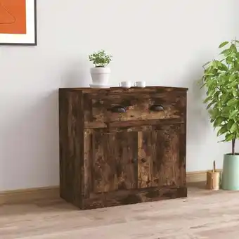 ManoMano Maisonchic - Sideboard Sideboard Kommode Küchenschrank Aufbewahrungsschrank Räuchereiche 70x35,5x67,5 cm Holzwerkstoff NNDG27 Angebot