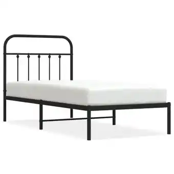 ManoMano Maisonchic - Bettgestell mit Kopfteil, Schlafzimmerbett, Erwachsenenbett Metall Schwarz 90x190 cm XTJTE475707 Angebot