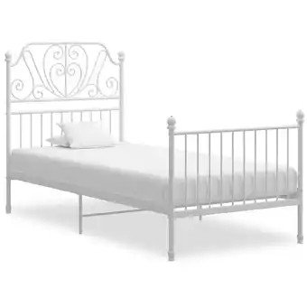 ManoMano Maisonchic - Bettgestell, Schlafzimmerbett, Erwachsenenbett Weiß Metall 90x200 cm XTJTE998471 Angebot