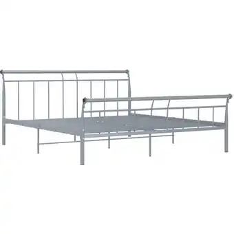 ManoMano Metallbett,Bettrahmen,Bettgestell für Einzelbett Grau Metall 180x200 cm Bonnevie 46237 - Grau Angebot