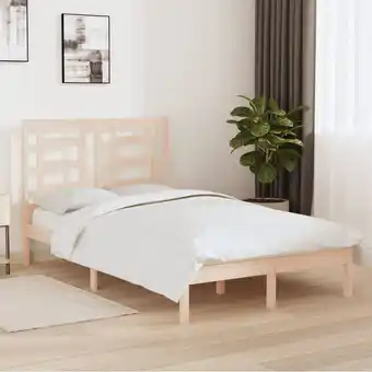 ManoMano Maisonchic - Massivholzbett Doppelbett Bett für Schlafzimmer 120x190 cm 4FT Small Double DE66879 - Braun Angebot