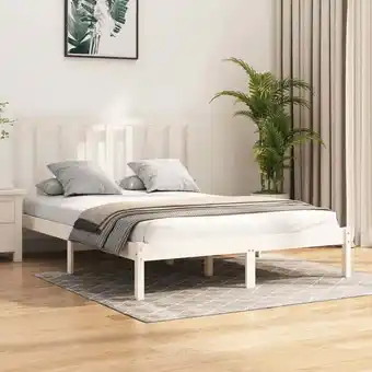 ManoMano Maisonchic - Massivholzbett,Schlafzimmerbett,Doppelbett,Bett für Jugendliche,Erwachsene, ältere Menschen Weiß Kiefer 120x200  Angebot