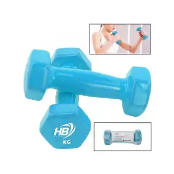 ManoMano Trade Shop Traesio - einzelhantel vinyl gewichte home gym workout fit -1 kg -Azurblau - Azurblau Angebot