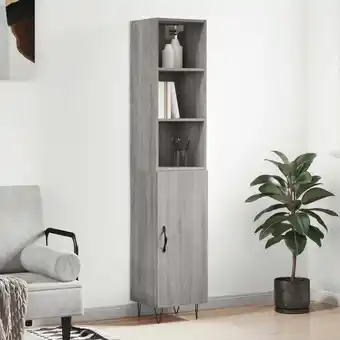 ManoMano Highboard,Sideboard,Vitrine,Komodenschrank Grau Sonoma 34,5x34x180 cm Holzwerkstoff RUNOW613887 Maisonchic Angebot