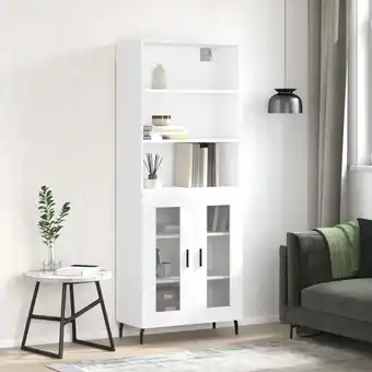 ManoMano Bonnevie - Highboard,Sideboard,Kommode fuer Wohnzimmer, Küche Weiß 69,5x34x180 cm Holzwerkstoff XUBT85666 Angebot