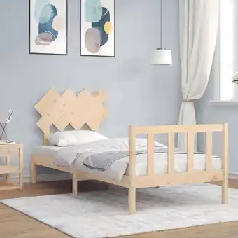 ManoMano Massivholzbett mit Kopfteil,Schlafzimmerbett,Einzelbette,Bett für Jugendliche,Erwachsene, ältere Menschen 90x200 cm BZSTK8528 Angebot