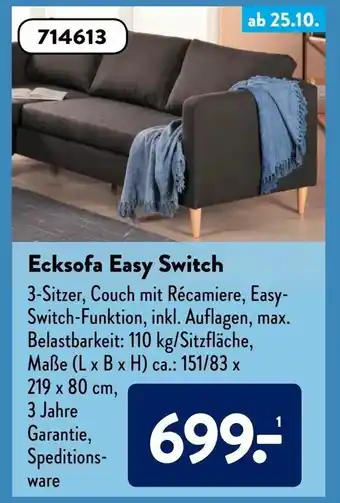 Aldi Süd Ecksofa Easy Switch Angebot