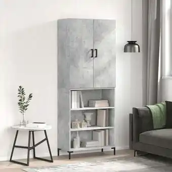 ManoMano Maisonchic - Highboard,Kommode,Sideboard,Vitrine Betongrau 69,5x34x180 cm Holzwerkstoff VMEC729050 Angebot