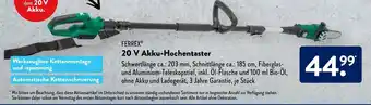Aldi Süd Ferrex 20 V Akku Hochentaster Angebot