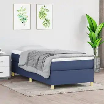 ManoMano Boxspringbett, Schlafzimmerbett, Hotelbett, Polsterbett Blau 90x200 cm Stoff JSHD103948 Maisonchic Angebot