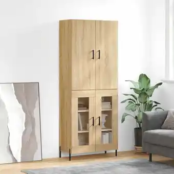 ManoMano Sideboard Highboard für Wohnzimmer - Schrank Kommode Anrichte Sonoma-Eiche 69,5x34x180 cm Holzwerkstoff -FV26043 - Braun Angebot