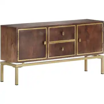 ManoMano Sideboard Anrichte,Beistellschrank fuer Flur,Kueche,Kommode 120x29x60 cm Massivholz Mango Maisonchic 11299 - Braun Angebot