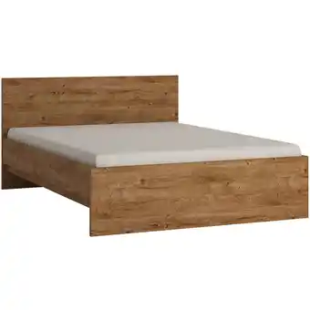 ManoMano Lomadox - Bett Jugendbett Doppelbett 140cm in Eiche Nb. FORTALEZA-129, b/h/t ca. 146,6/85/206,2 cm - braun Angebot