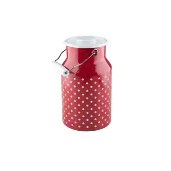 ManoMano Riess Milchkanne mit Deckel 2 Liter Emaille Country Pünktchenrot Angebot