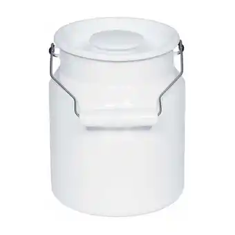 ManoMano Riess Milch/Tragekanne mit Deckel 3 Liter h: 20cm Emaille Classic Weiss Angebot