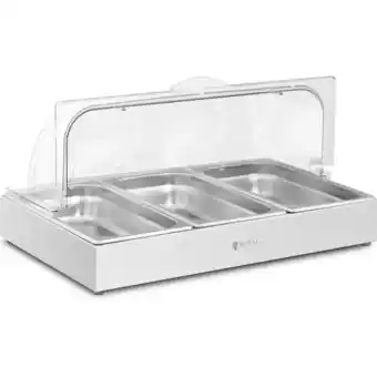 ManoMano Buffetvitrine Servierplatte mit Deckel Buffetplatte 3 x 2,6 L 535 x 335 x 250 mm Angebot