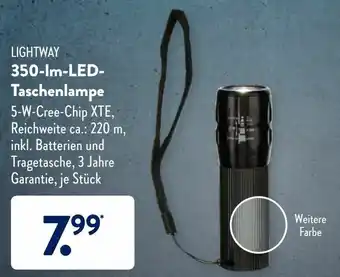 Aldi Süd Lightway 350 lm LED Taschenlampe Angebot