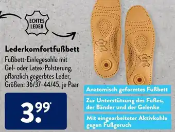 Aldi Süd Lederkomfortfußbett Angebot