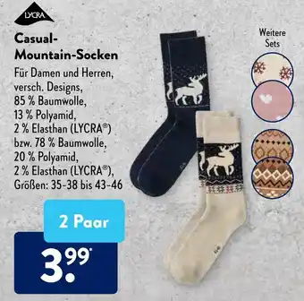 Aldi Süd Casual Mountain Socken Angebot