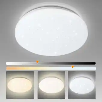 ManoMano Swanew - 24W led Deckenleuchte mit Sternenhimmel-Effekt, energiesparenden Lampen, Fernbedienung und Dimmfunktion - Kaltweiß u Angebot