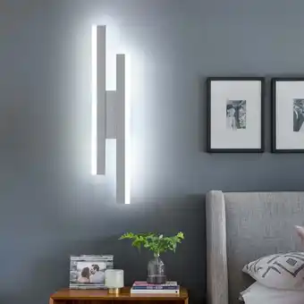 ManoMano Delaveek - LED-Wandlampe Modernes Linien-Design - Wandlampe in Kaltweiß 6000K für Schlafzimmer, Wohnzimmer, Flur, Eingangsber Angebot