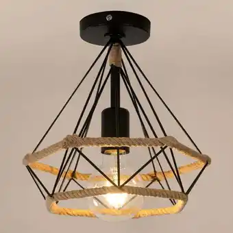 ManoMano Delaveek - Deckenleuchte Industriell und Vintage E27 Basis Cage Deckenlampe Für Küche Esszimmer Schlafzimmer Flur Flur Eingan Angebot