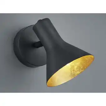 ManoMano LED Wandstrahler Metall Schwarz/Gold dimmbar 1 Spot schwenkbar Ø11cm Angebot