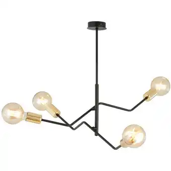 ManoMano Emibig Lighting - Emibig bolt Schwarze zeitgenössische halbbündige Leuchte 4x E27 Angebot