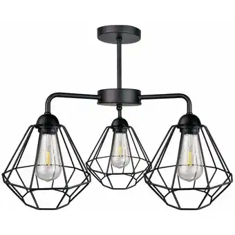 ManoMano Keter Lighting - 1405 Foskal Halbbündiges Licht Schwarz, 44cm, 3x E27 Angebot