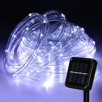 ManoMano Solar Lichterketten 12m 200 led Lichtschlauch 8 Modi Warmweiss Lichter fuer Party Garden Home Festival Decoratio,Kaltweiß - K Angebot