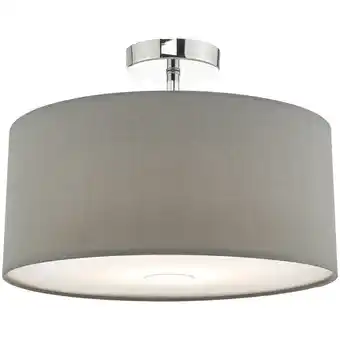 ManoMano Dar Lighting - dar ronda - Zylindrische 40cm Easyfit Semi Flush Deckenleuchte Light Slate Grey Angebot