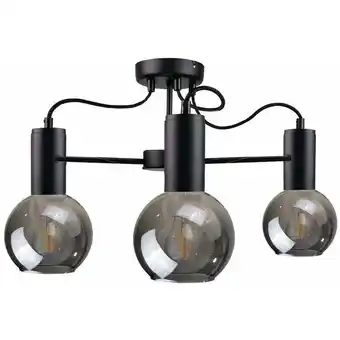 ManoMano Keter Lighting - 1760 Liv Multi Arm Semi Flush Deckenleuchte Schwarz, 60cm, 3x E27 Angebot