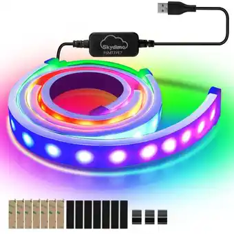 ManoMano Randaco - led Strip für Gaming Schreibtisch rgbic led Streifen 32 Zoll PC-Monitor pc Hintergrundbeleuchtung usb Led Beleuchtu Angebot