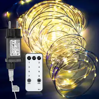 ManoMano 30M led Lichterschlauch led Lichterkette 8 Modi IP65 Wasserdicht Lichtschlauch Außen Garten Party Weihnachten Deko Warmweiß - Angebot