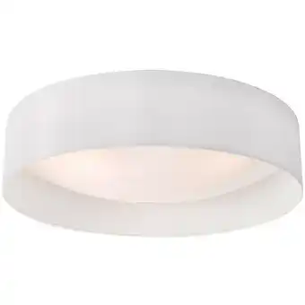 ManoMano Dar Lighting - dar nysa - Zylindrische Unterputz-Deckenleuchte Weiße Kunstseide 60 cm, 3x E27 Angebot