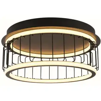 ManoMano Searchlight - Circolo LED-Deckenleuchte Cage, schwarzes Metall Angebot