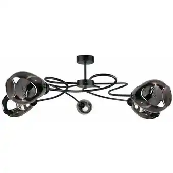 ManoMano Keter Lighting - 1654 Zahra Multi Arm Semi Flush Deckenleuchte Schwarz, 67cm, 5x E27 Angebot