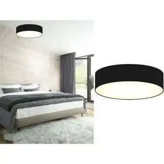 ManoMano Smartwares - Deckenleuchte mit led, Stoff schwarz/Abdeckung satiniert, ø 40cm, ceiling dream Angebot