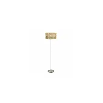 ManoMano Fabrilamp - Fußsalon Katerina 1xe27 Nickel/helles Holz 162x40x40 cm Angebot