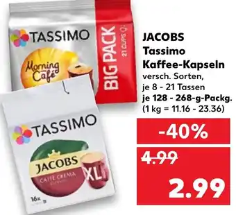 Kaufland Jacobs Tassimo Kaffee Kapseln 128-268g Angebot