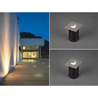 ManoMano Trio Leuchten - led Bodeneinbauspot eckig 2er Set Edelstahl 11cm IP65 Bodenstrahler für Einfahrt Angebot