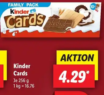 Lidl Kinder Cards 256 g Angebot