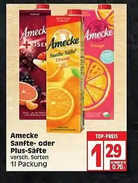 Edeka Amecke Sanfte- Oder Plus-säfte Angebot