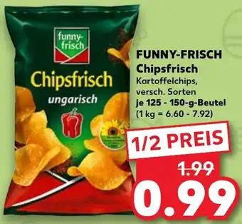 Kaufland FUNNY-FRISCH Chipsfrisch 125-150 g Beutel Angebot