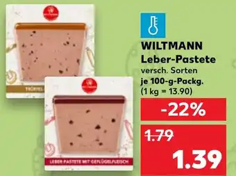 Kaufland WILTMANN Leber-Pastete 100 g Packg. Angebot