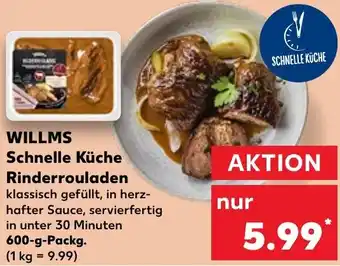 Kaufland WILLMS Schnelle Küche Rinderrouladen 600 g Packg. Angebot