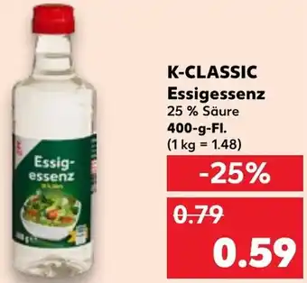 Kaufland K-CLASSIC Essigessenz 400 g Fl. Angebot